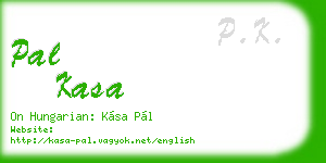 pal kasa business card